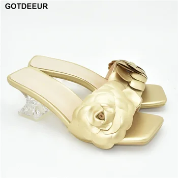 Модерен дизайн, флорални орнаменти ръчно изработени италиански дамски официални обувки-лодки, Сватбени обувки за жени, булки, Големи размери дамски обувки 43