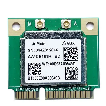 Двойна лента Realtek RTL8821 AW-CB161H Wifi Wlan Карта Bluetooth 4.0 Комбиниран Безжичен адаптер Half Mini PCI-E 433 Mbps