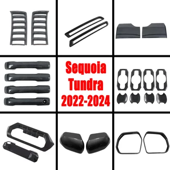 За Toyota Tundra/Sequoia 2022 2023 2024 + ABS Рамка Задна Противотуманного Фенер Дръжка за Обратно виждане Огледала, Багажник на Купата на Горивната Врати и Аксесоари За Тялото