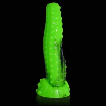 Мек силиконов реалистичен Цветен вибратор с оптимистичен, посочи вендузата, е изключително стимулиращ анален вибратор, Голям изкуствен пенис, секс играчки за жени