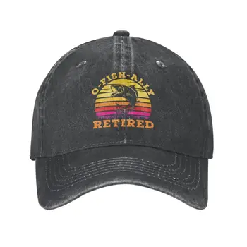 Изработена по поръчка Памучен Забавно бейзболна шапка за риболов на пенсия за мъжете И жените, Дишаща, Официално Пусната на пенсиониране Рибар-Подарък За татко, Спортна Шапка