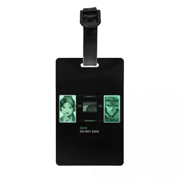 Обичай метален кодек Gear Solid Багажная етикет Защита на личния живот на багажни етикети и за любителите на видео игри, Етикети за куфари Куфар