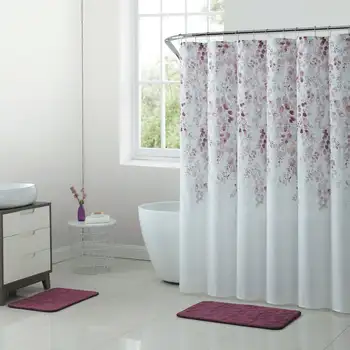 Люляк комплект завеса за душ от полиестер с цветен модел, комплект завеси за тоалетна Cortina para ducha baño от 15 части, Завеси за душ под формата на Морска костенурка Pl