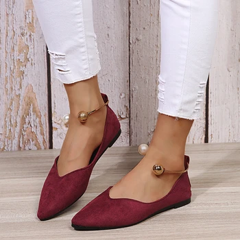 Основни дамски обувки на плоска подметка, без закопчалка, разпродажба на дамски обувки 2023 г., Модни есенни Лоферы със затворени пръсти, Нови обикновена Zapatos Para Mujeres