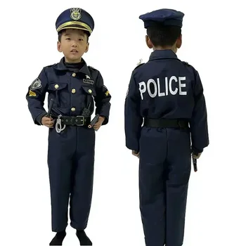 Костюми за бала, Хелоуин, бебешки костюми на полицията, тъй като детски игрални костюми за изпълнения