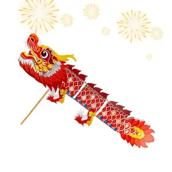 Китайските фестивални Ръчно изработени фенери, комплекти китайски фенери с танци дракон, Китайски коледни фенери за празника на пролетта