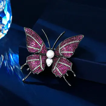 Разпродажба на луксозни женски бижута и аксесоари SINZRY Брошки-пеперуда с кубическим цирконием за жени