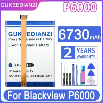 Преносимото батерия GUKEEDIANZI P 6000 Капацитет от 6730 ма за мобилен телефон Blackview P6000 Batteria + безплатни инструменти