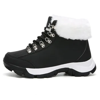 Зимни обувки, дамски топли зимни ботуши, ботильоны, дамски бели обувки за жени, обувки на платформа, Gothicsr54