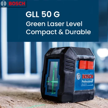 Ниво лазер Bosch GLL50G Професионален 2-линеен зелен лазер ниво Проекционная линия за декорация на дома Лазерен ниво