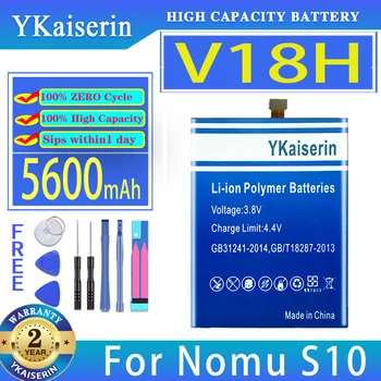 Преносимото батерия YKaiserin 5600mAh V18H за мобилен телефон Nomu S10 Batteria