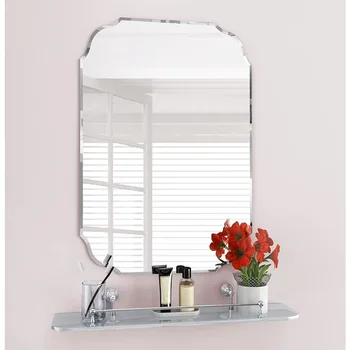 Стенни slr стъклен панел със сребърна подложка, Най-подходящ за Тоалетна масичка, спалня или баня (18 