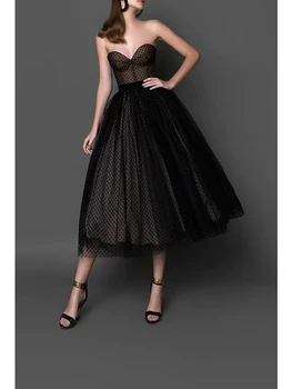 Бална рокля, един Коктейл рокля, Вечерна рокля за чай, без ръкави рокля, без презрамки, Тюл 2023 067