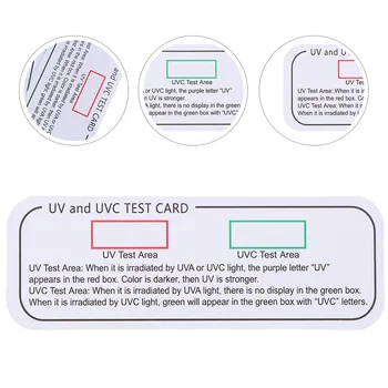 5шт Тестови карти UVC-UVA, Инструменти за идентифициране на UVC светлина, Тест-ленти UVA, Индикатор за Повикване