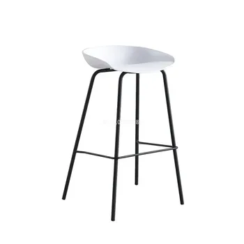 Скандинавски модерен минималистичен бар стол бар стол домашен островен плот, пластмасов висока табуретка табуретка за багажник банкетки столове alta de cozinha