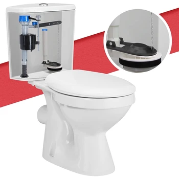 Универсална водосберегающая клапата клапан тоалетната чиния, комплект за подмяна на 2 инча, Гума тоалетна чиния, за да се бачка, клапата на веригата за тоалетна,