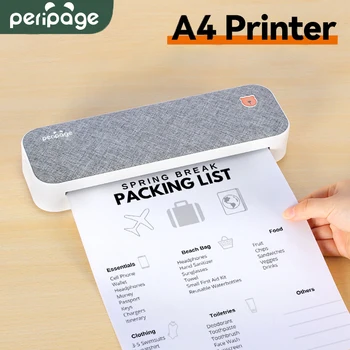 Принтер за хартия PeriPage формат А4 С директен термотрансферен предаването, безжичен мобилен фото принтер с поддръжка на USB БТ Ширина на хартията 2 