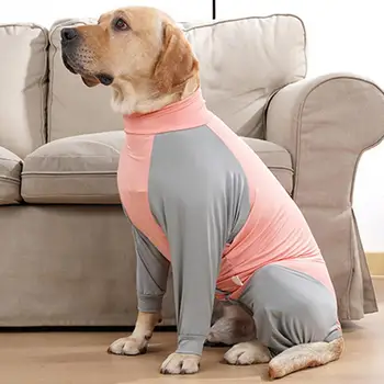 Contrasting Colors Пет Recovery Suit Dog Anti-licking Surgery Jumpsuit Пет стоки за кучета