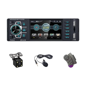 Автомобилна стерео система на един Din Bluetooth с 3,8-инчов IPS екран FM-радио с двоен порт USB/AUX-In/TF карта/микрофон