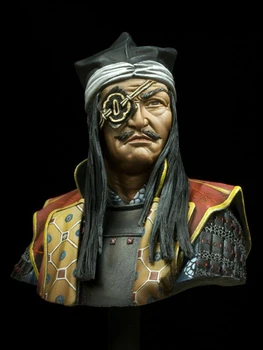 Нов В разглобено формата на 1/10 Самурайски Герой мъж войници Бюст Комплект Смола направи си САМ Играчка Неокрашенная модел смола