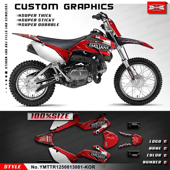 Етикети KUNGFU GRAPHICS Dirt Bike със Стикер MX за Yamaha TTR110 2008 2009 2010 2011 2012 2013, YMTTR1250813001-KOR