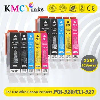 Мастилницата KMCYinks PGI 520 CLI 521 XL Canon Pixma MP540 MP550 MP560 MP620 MP630 MP640 MP980 MP990 MX860 MX870 IP3600