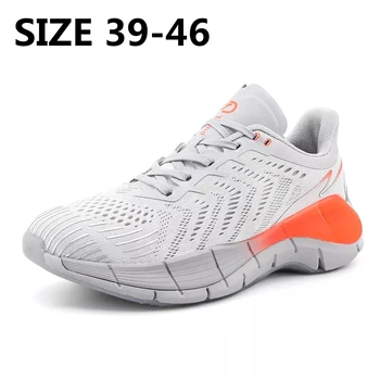 Професионални футболни обувки за бягане, мъжки дишащи маратонки за бягане, нескользящая удобни обувки, модни мъжки обувки големи размери 39-46
