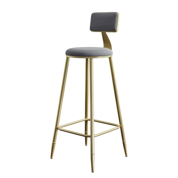 Nordic home високо столче с облегалка на стол за рецепцията модерен прост лек луксозен бар стол бар стол