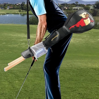 Лесно Сгъваема Чанта за пистолет за голф Mini Soft Golf Club Bag с Регулируема каишка Капацитетът за тренировки: 3 Стика, чанта за стикове през рамо