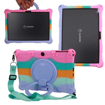 Въртящ се Детски Калъф-Поставка за Alldocube Pad 50 Pro iPlay 50 Mini Pro SE 9T От Мек Силикон С Дръжка И Каишка