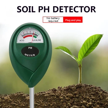 Измерване на PH на влажността на почвата и на водата 3 В1, киселинност на градински растения, влажност, слънчева светлина, Тест PH цветове, детектор за влажност, тест уред
