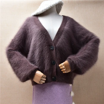 Дамски Есенно-зимни дрехи от меко кадифе, кашмир трико, пайети, V-образно деколте, Кратък Стил, Без жилетка, яке, пуловер, палто
