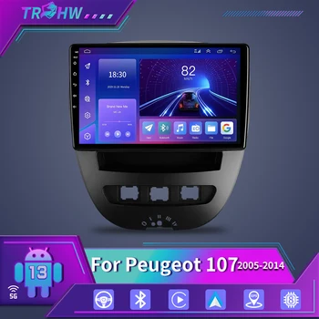 За Peugeot 107 и Toyota Aygo Citroen C1 2005-2014 Главното Устройство Стерео GPS Навигация BT WIFI Android 13 2 Din Мултимедиен Плейър
