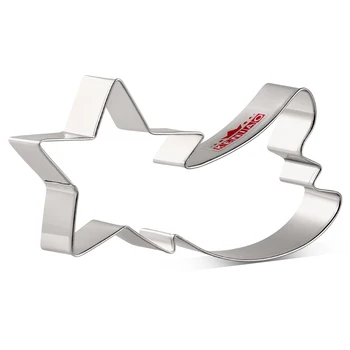 Форма за бисквити KENIAO Коледа Shooting Star - 12,7 см Форма за печене на сандвичи с бисквитной плънка - от Неръждаема стомана - от Angel