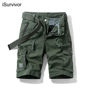 iSurvivor 2022 Нови Мъжки Ежедневни Панталони Памучни Панталони Micro-bomb Свободни Тела Лятна Мода Дива С Множество джобове Пет Панталони