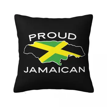 Калъфки с флага на Ямайка, Полиэстеровая калъфка за легла в колата, Ямайски калъфка за възглавница, черна калъфка 45 * 45