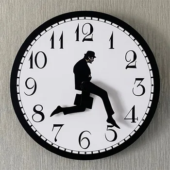 Стенен часовник TickTockery Разходки, вдъхновени от Монти Пайтоном, Глупави творчески стенни часовници с беззвучным звук за домашен интериор дневна
