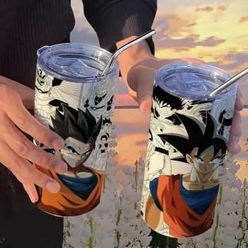 Анимационен термос Goku Dragon Ball с соломинкой Handy Cup Coffee Cup Ins от висококачествена неръждаема стомана за студенти