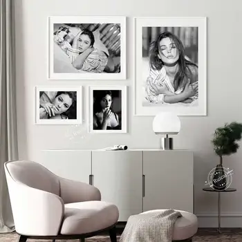 Плакат Моника Белучи, Италия, секси актриса, Звезда, бои, арт-бар, черно-бяло стенни картина за хола, Декоративна