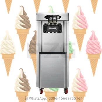 Машина За Производство на Сладолед С Плодове 3 Вкусове Търговска Машина За Производство на Сладолед С Мека Подаване Maquina De Helados Машина За Производство на Сладолед Със Замразено кисело мляко За продажба