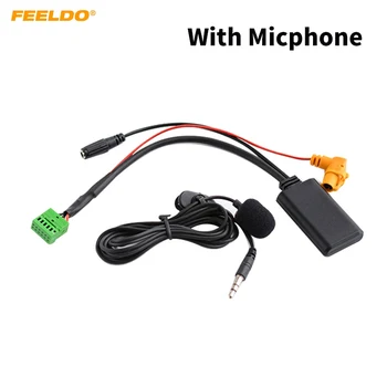 FEELDO Авто Безжичен Модул Bluetooth-MMI 3G AMI Aux аудио кабел С Микрофон За Audi Q5 A6L A4L Q7 A5, S5 AUX Кабел #HQ6193
