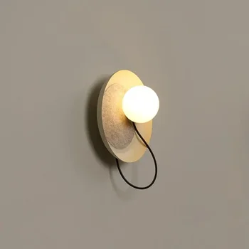 Nordic New G9 Кръг, с монтиран на стената лампа, регулатор на малка странична лампа, ретро фенер За декор на стаята, лампа за вътрешно осветление, Led полилей