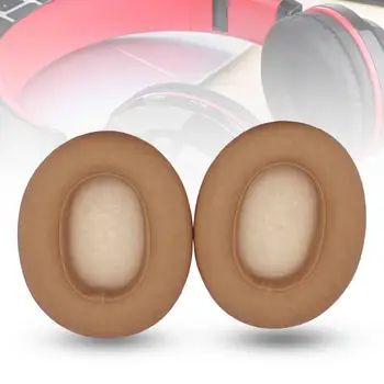 1 Чифт накладки за слушалки Полезни Тампони за слушалки, изкуствена кожа Подмяна слушалки, Bluetooth, Калъфи за накладки за уши