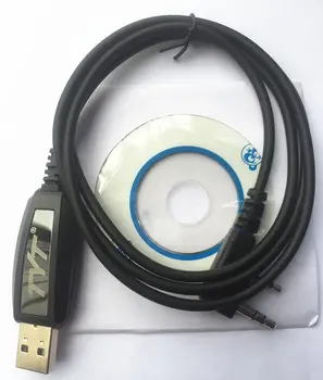 USB кабел за програмиране с компакт диск със софтуер за Цифрово DMR на Двустранния радио TYT MD-380 & MD-390 MD-UV380 MD-UV390