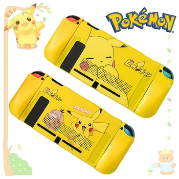 Силиконов калъф Pokemon Pikachu за Nintendo Switch, скъпа игрова конзола в стила аниме, защитна мека обвивка за NS с капак бутони на джойстика