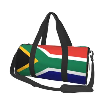 Флаг На Южна Африка Баскетболни Спортни Чанти Готина Тренировочная Спортна Чанта С Голям Капацитет Ретро Чанти Мъжки Дизайн Fitness Weekend Bag