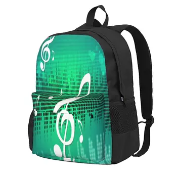 Музикален Водоустойчив бизнес раница, мъжки училищна чанта, раница за лаптоп раница с голям капацитет