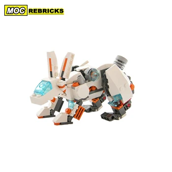 Роботи-зайци серия MOC Mecha MOC-5722 Градивен елемент на DIY Модел на Образователна колекция от пъзели Експерти Тухлени играчки Коледа за подаръци
