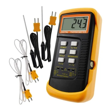 Цифрови термометри, 4 сензора, термопара K-тип, измерване на температурата, директен доставка