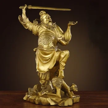 Статуята Тян Ши Юни Панагюрище от чиста Мед Украшение Вход в дом Офис Украса на Магазин Скулптура